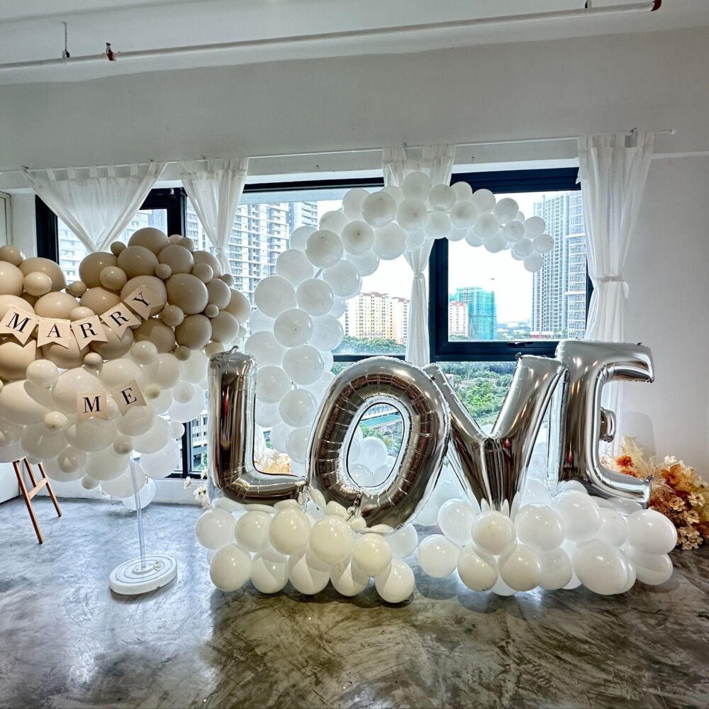 银白心誓风 · 灰白银系求婚布置方案