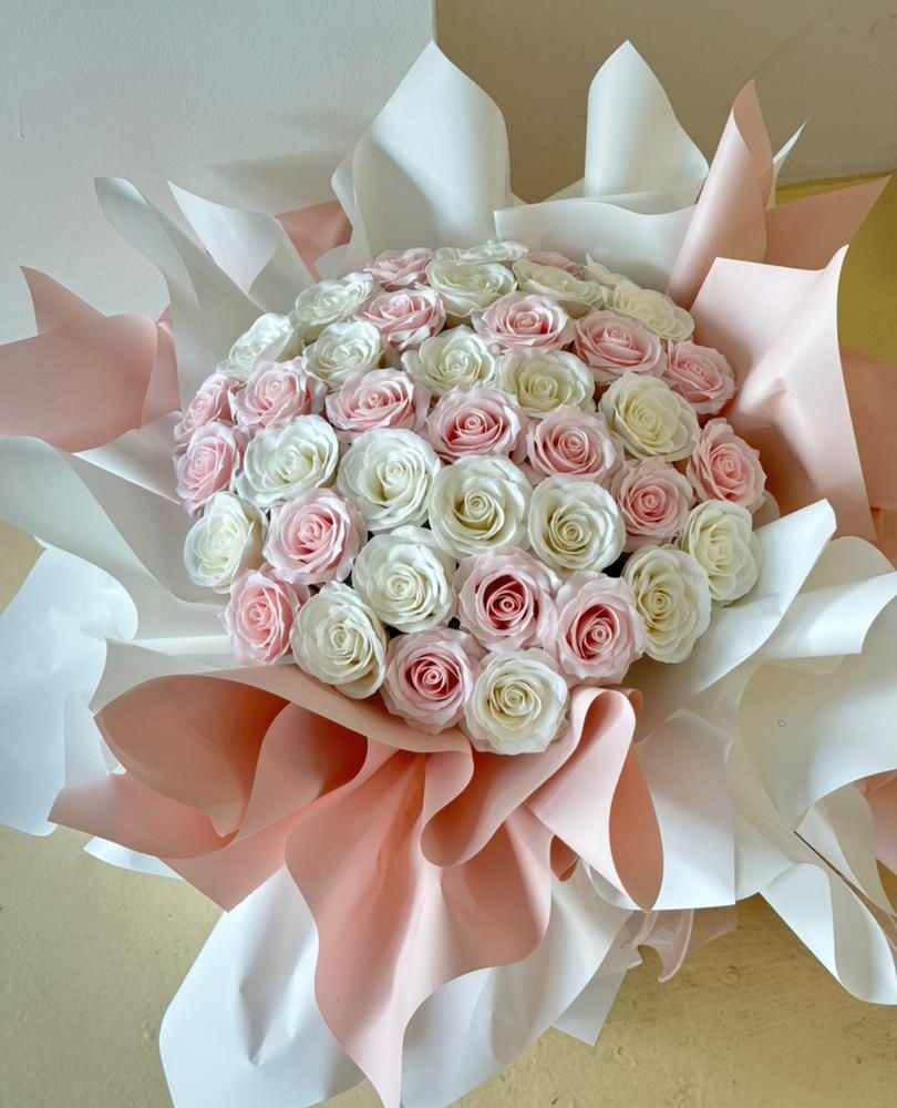 柔光心语 · 粉白香皂花束