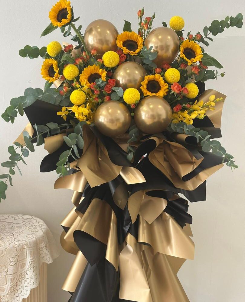 金耀腾达 · 黄色开业花篮