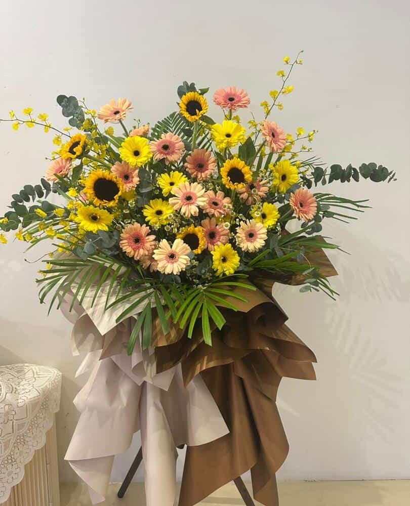 向阳盛放 · 金色丰收开业花篮
